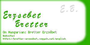 erzsebet bretter business card