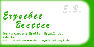 erzsebet bretter business card